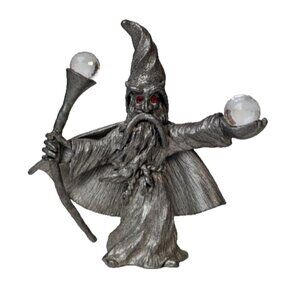 1985 Spoontiques Pewter Wizard Warlock Sorcerer  Crystal Ball Magician CMR 591
